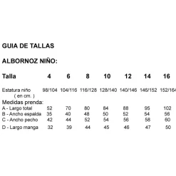 Albornoz infantil colors azulina