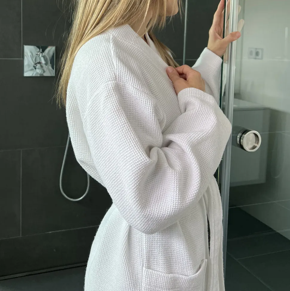 Albornoz kimono nido de abeja