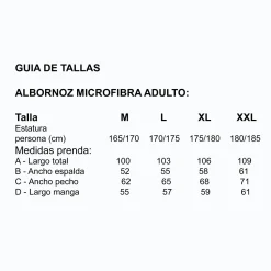 Albornoz microfibra adulto menta