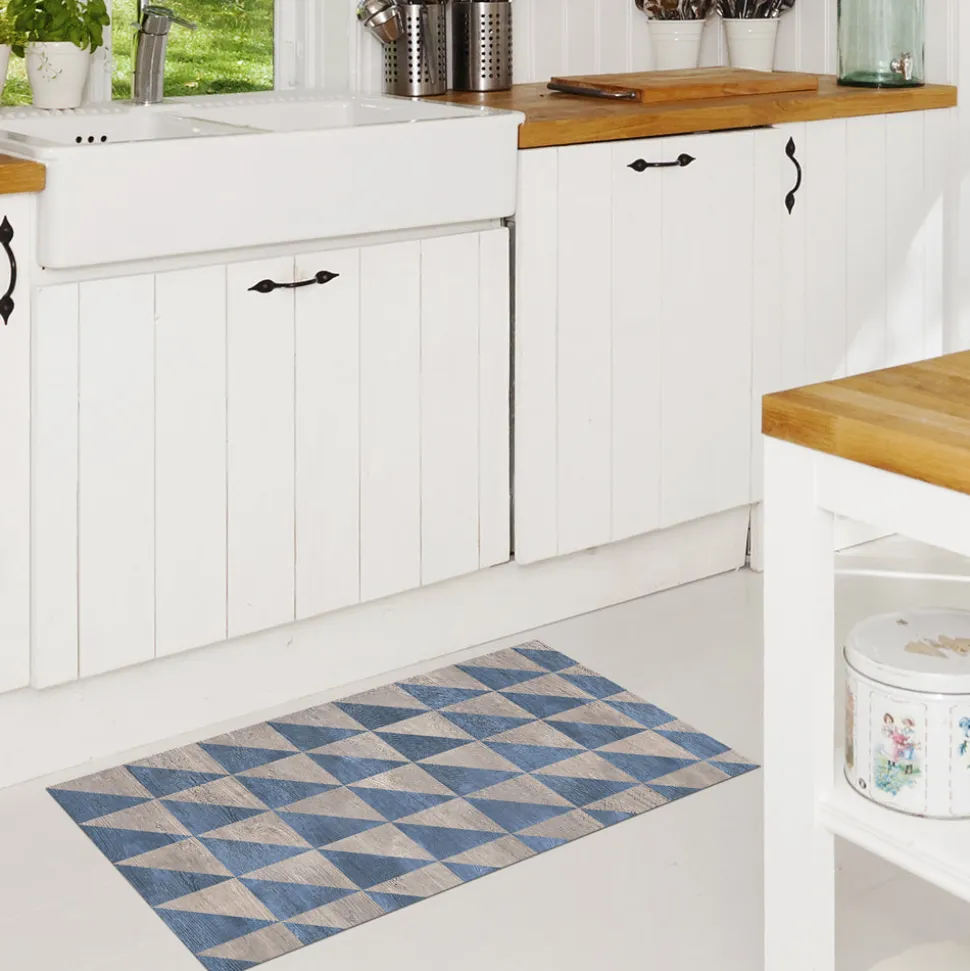 Alfombra de vinilo wood geom