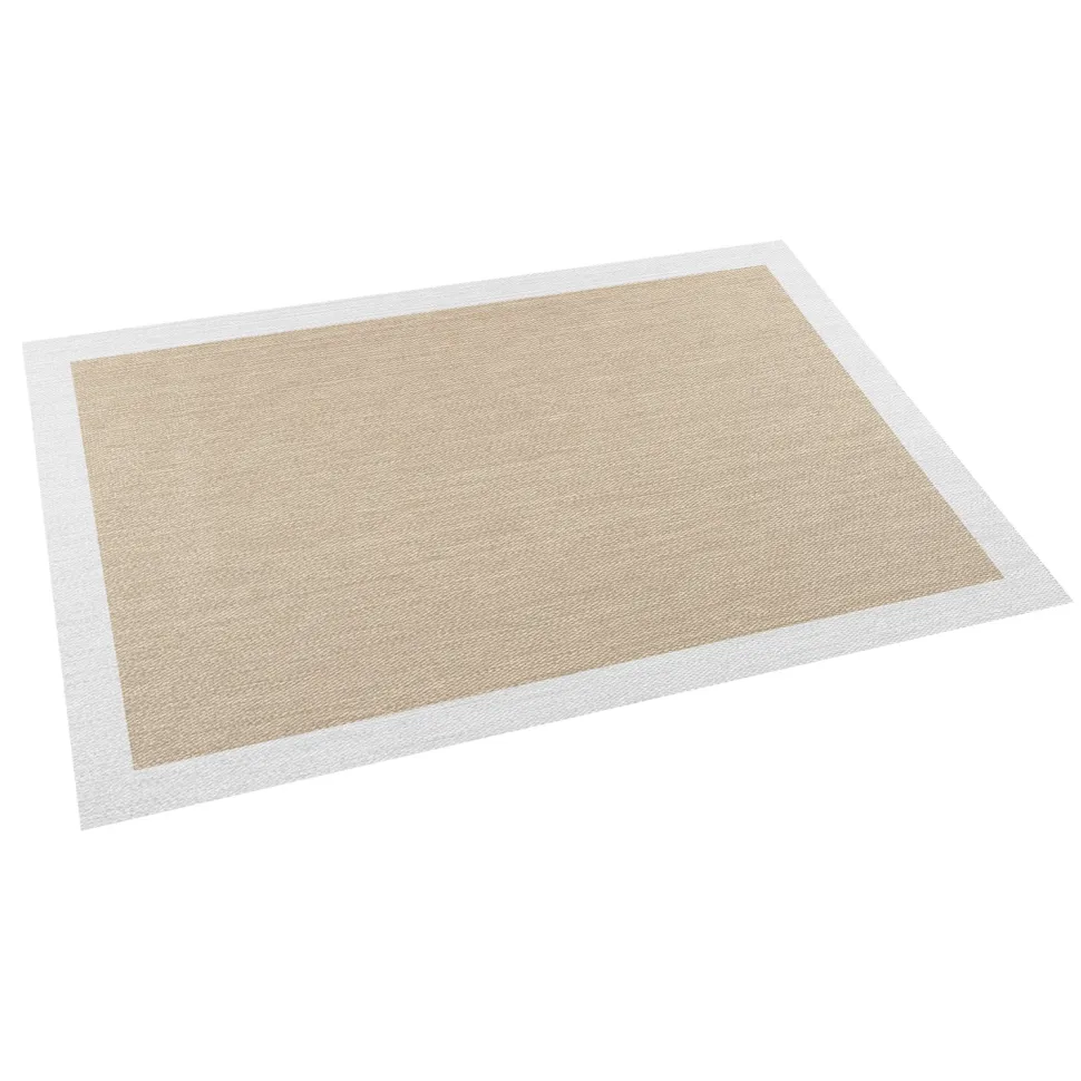 Alfombra tejido de vinilo Beige-Blanco