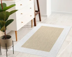 Alfombra tejido de vinilo Beige-Blanco