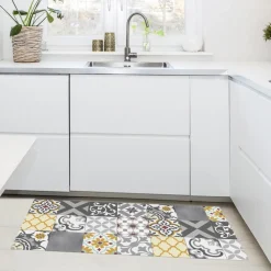 Alfombra vinílica estampada Patch Gris-Ambar