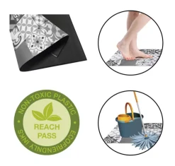 Alfombra vinílica estampada Patch Gris-Ambar