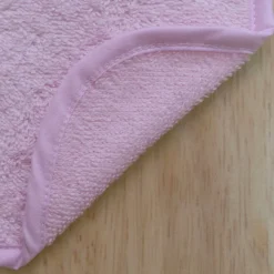 Babero rizo liso rosa 20x25
