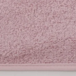 Babero rizo plastico con goma rosa palo
