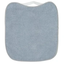 Babero rizo plastico con goma azul hielo