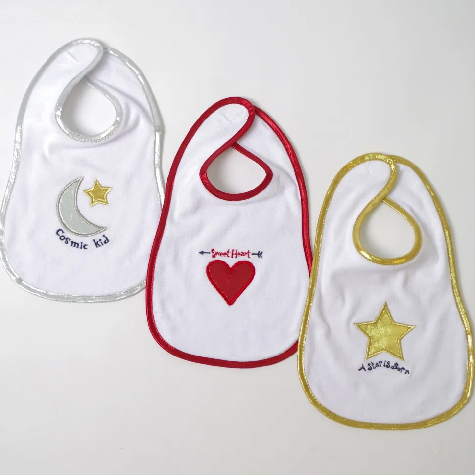Babero rizo y fantasia lurex set 3
