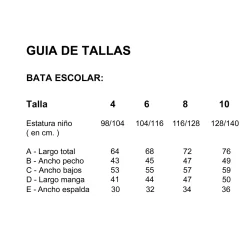 Bata escolar con botones celeste