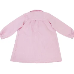 Bata escolar con botones rosa