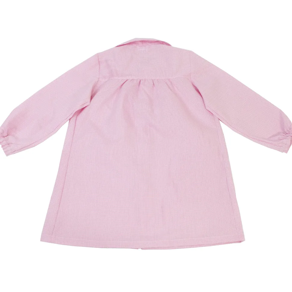 Bata escolar con botones rosa