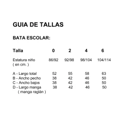 Bata escolar unisex celeste