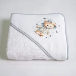Capa baño oso lluvia 449 blanco/gris