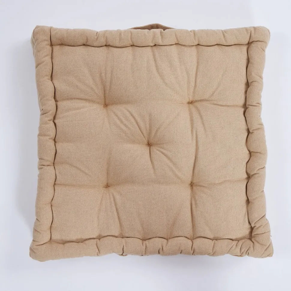 Cojín de suelo cotton beige