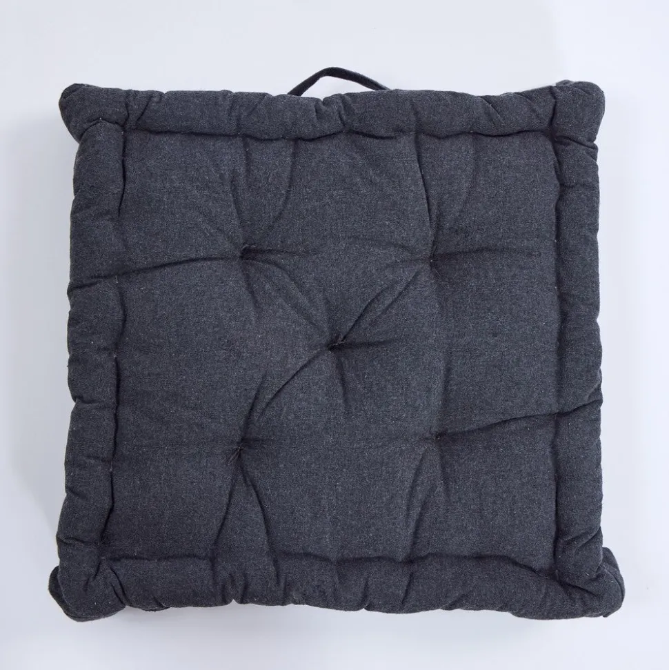 Cojín de suelo cotton carbón