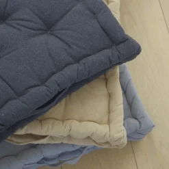 Cojín de suelo cotton gris