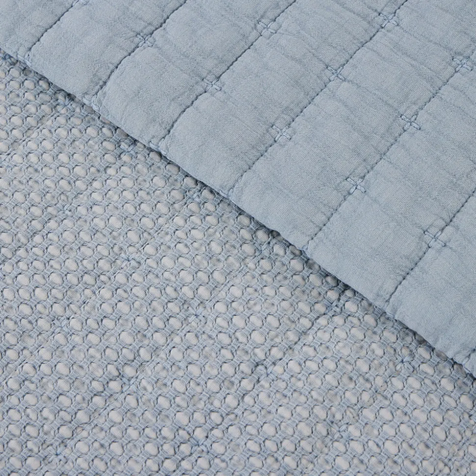 Colcha algodón Harper azul hielo