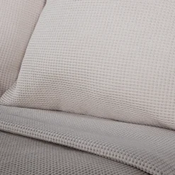 Colcha algodón nido abeja beige 107