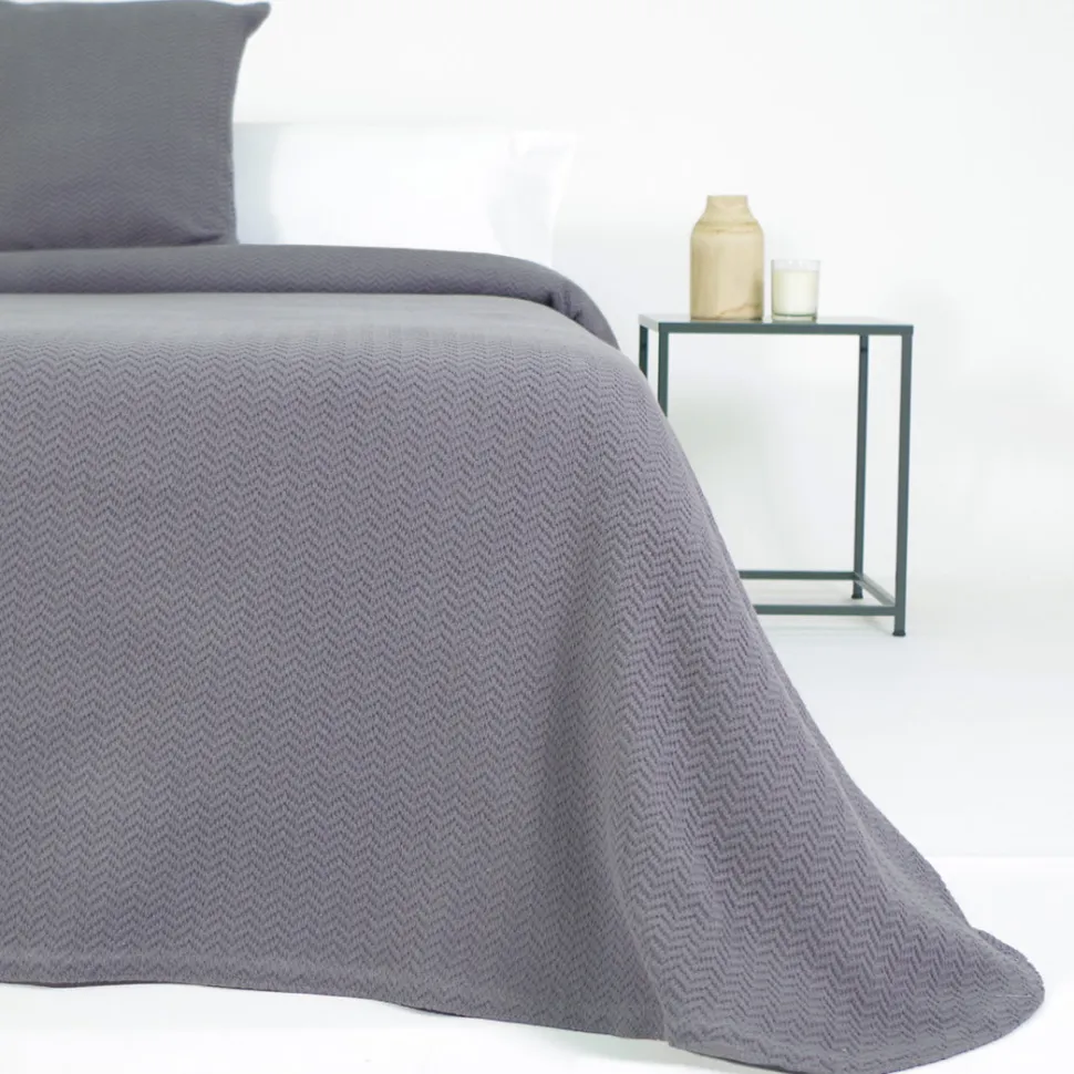 Colcha jacquard 1979 gris plomo