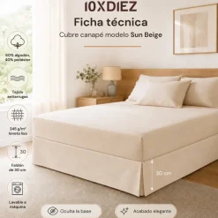 Cubre canapé sun beige