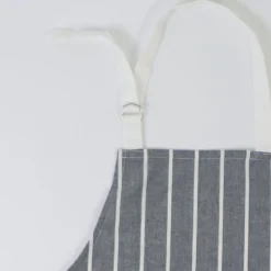 Delantal cotton rayas gris 9