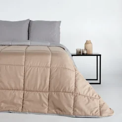 Edredón invierno liso Gris-Beige Micro