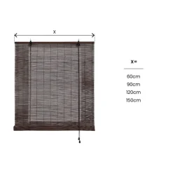 Estor Enrollable Bambú Natural Wenge