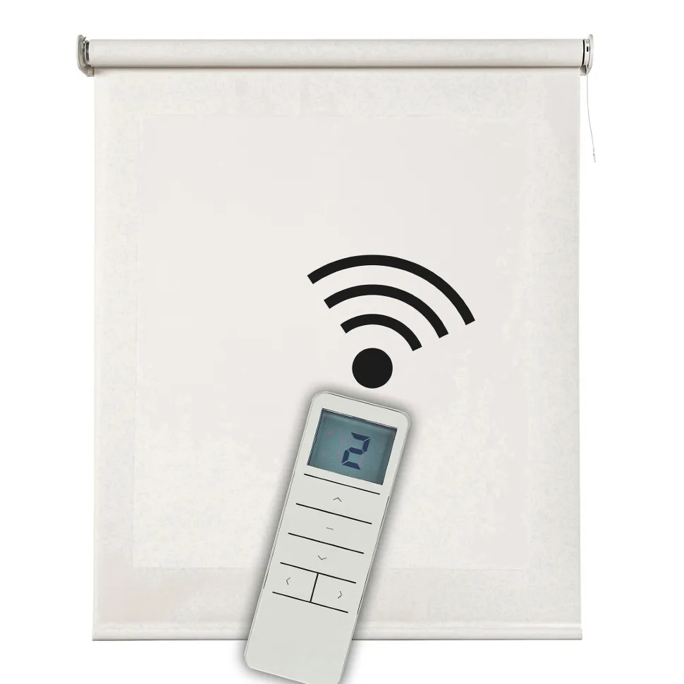 Estor enrollable motorizado Screen solar premium Nieve