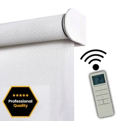 Estor enrollable motorizado Screen solar premium Nieve