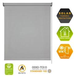 Estor enrollable motorizado Screen solar premium Gris