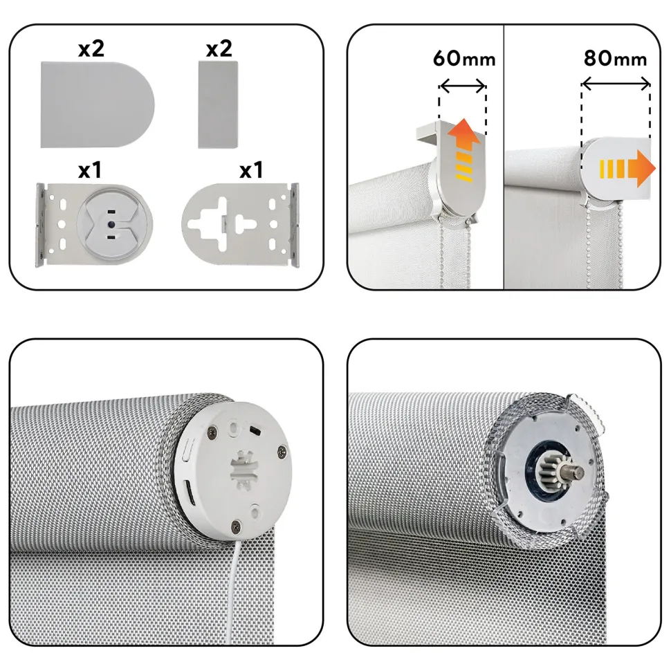 Estor enrollable motorizado Screen solar premium Gris