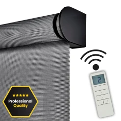 Estor enrollable motorizado Screen solar premium Grafito