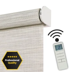 Estor enrollable motorizado Screen solar premium Textura Gris