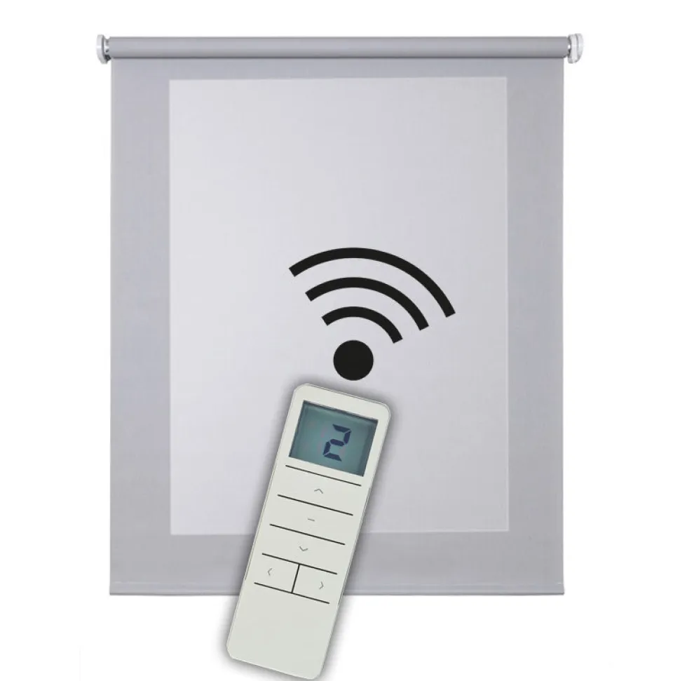 Estor enrollable motorizado Screen Gris