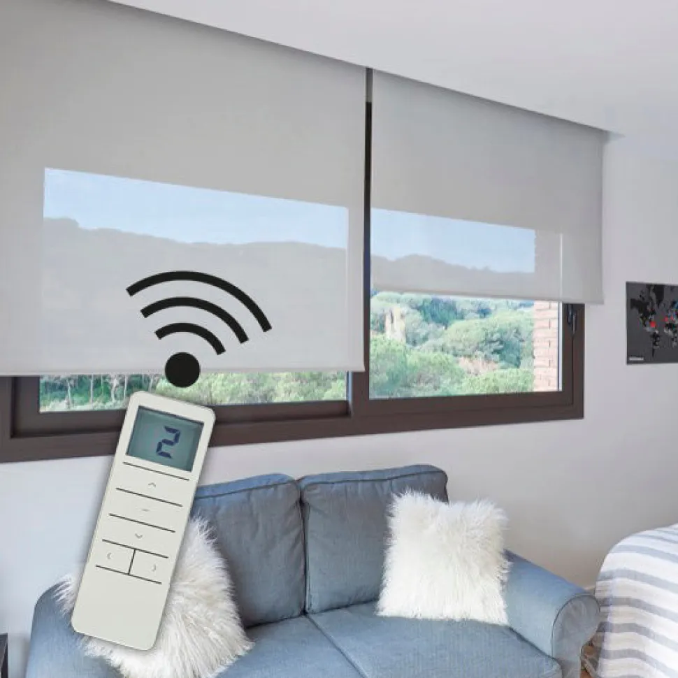 Estor enrollable motorizado Screen Gris