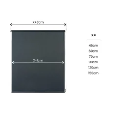 Estor enrollable Opaco Gris grafito