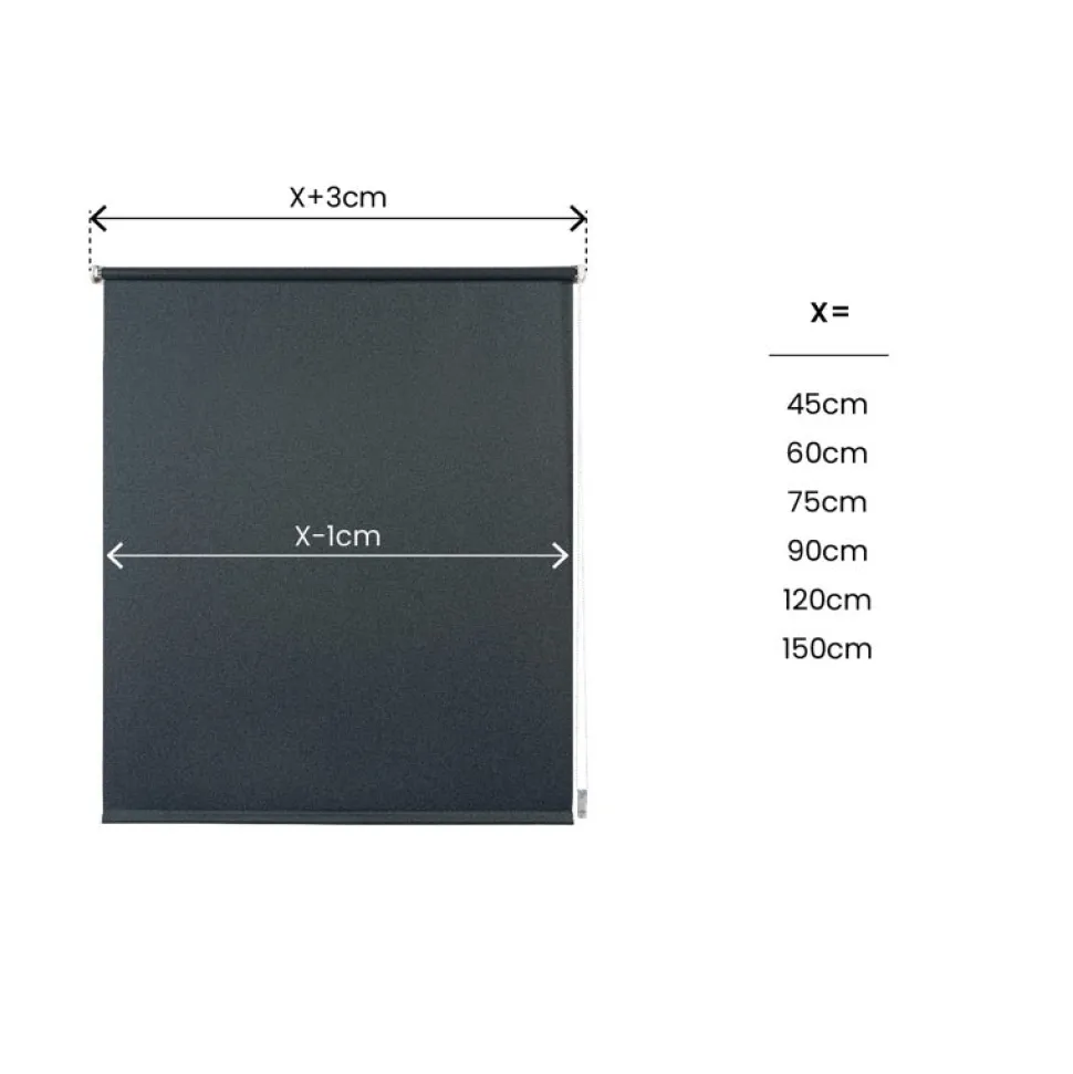 Estor enrollable Opaco Gris grafito