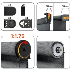 Estor enrollable Screen solar premium Grafito