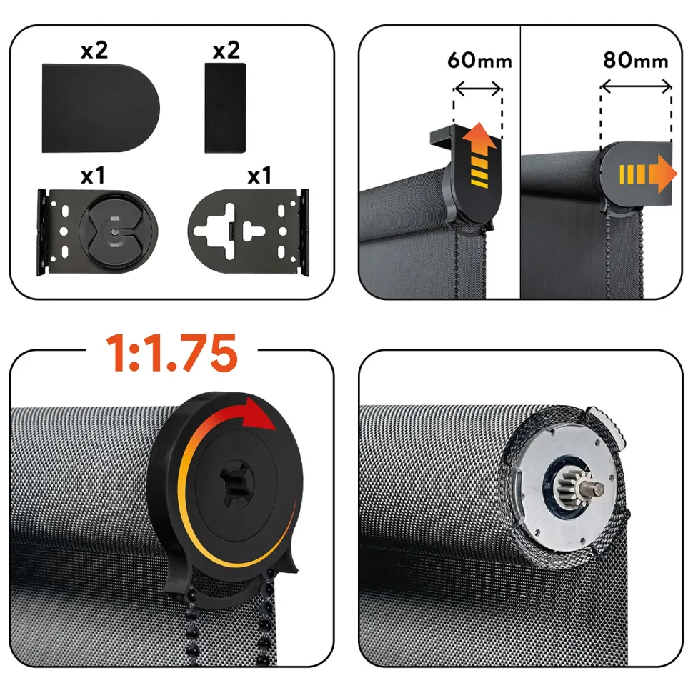 Estor enrollable Screen solar premium Grafito