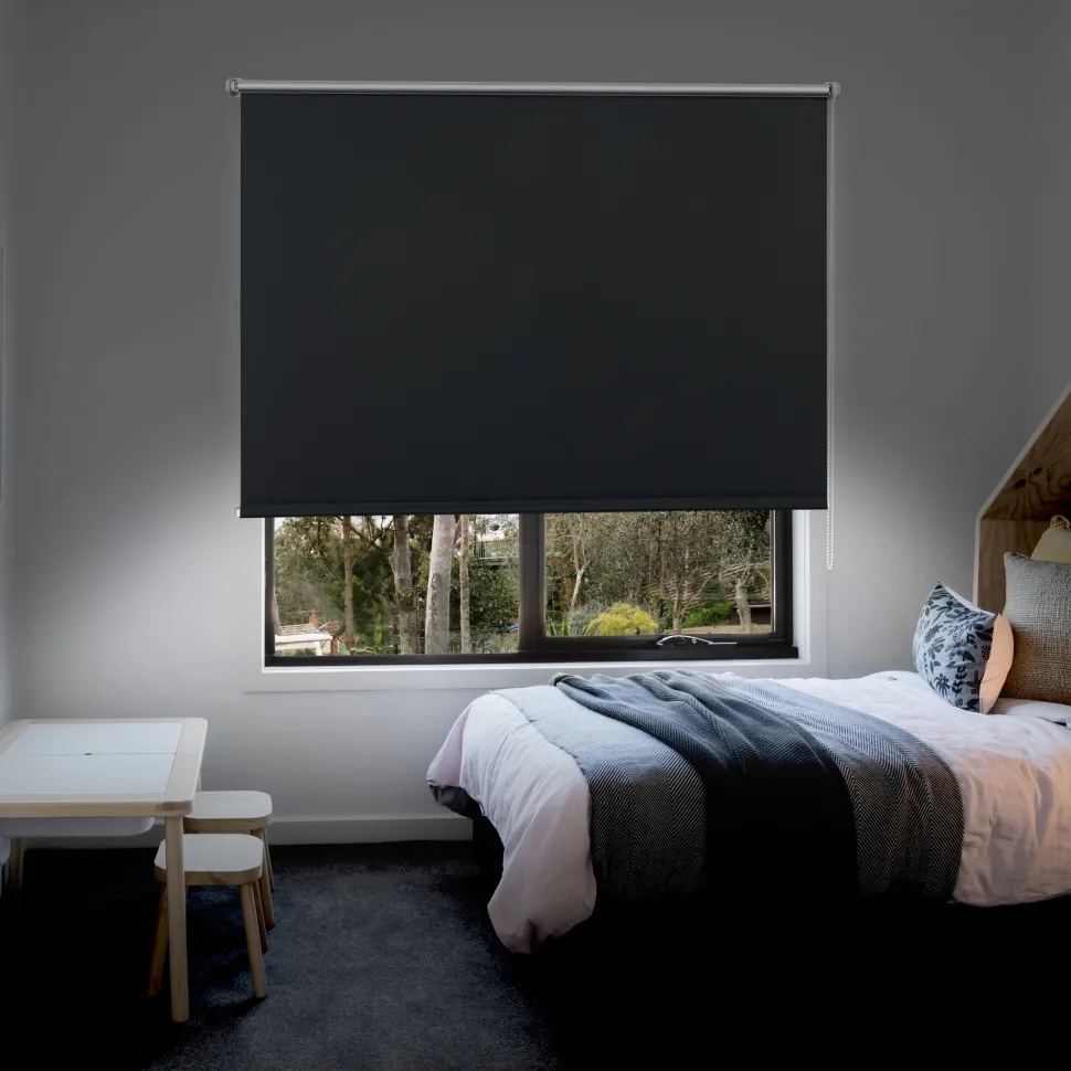 Estor enrollable Sin Taladrar Opaco Reflect Negro