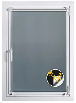 Estor enrollable Sin Taladrar Opaco Reflect Plata