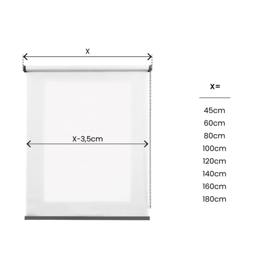 Estor enrollable Traslúcido premium Blanco