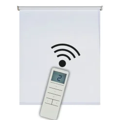 Estor motorizado Opaco loneta Blanco puro