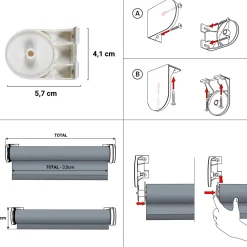 Estor motorizado Traslúcido decorativo Blanco