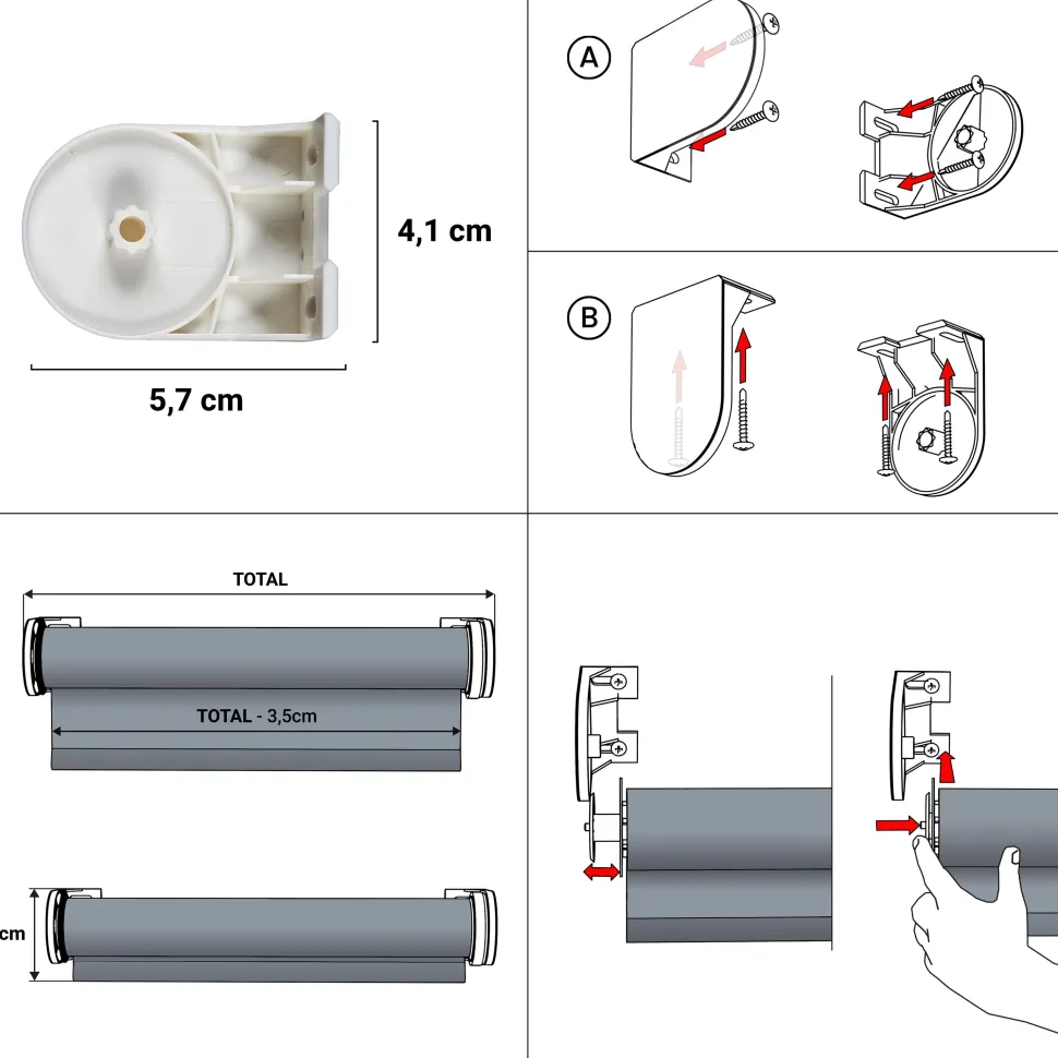 Estor motorizado Traslúcido decorativo Blanco