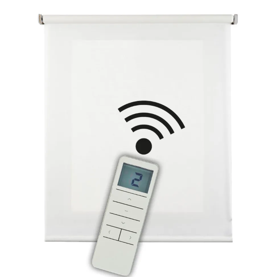 Estor motorizado Traslúcido decorativo Blanco