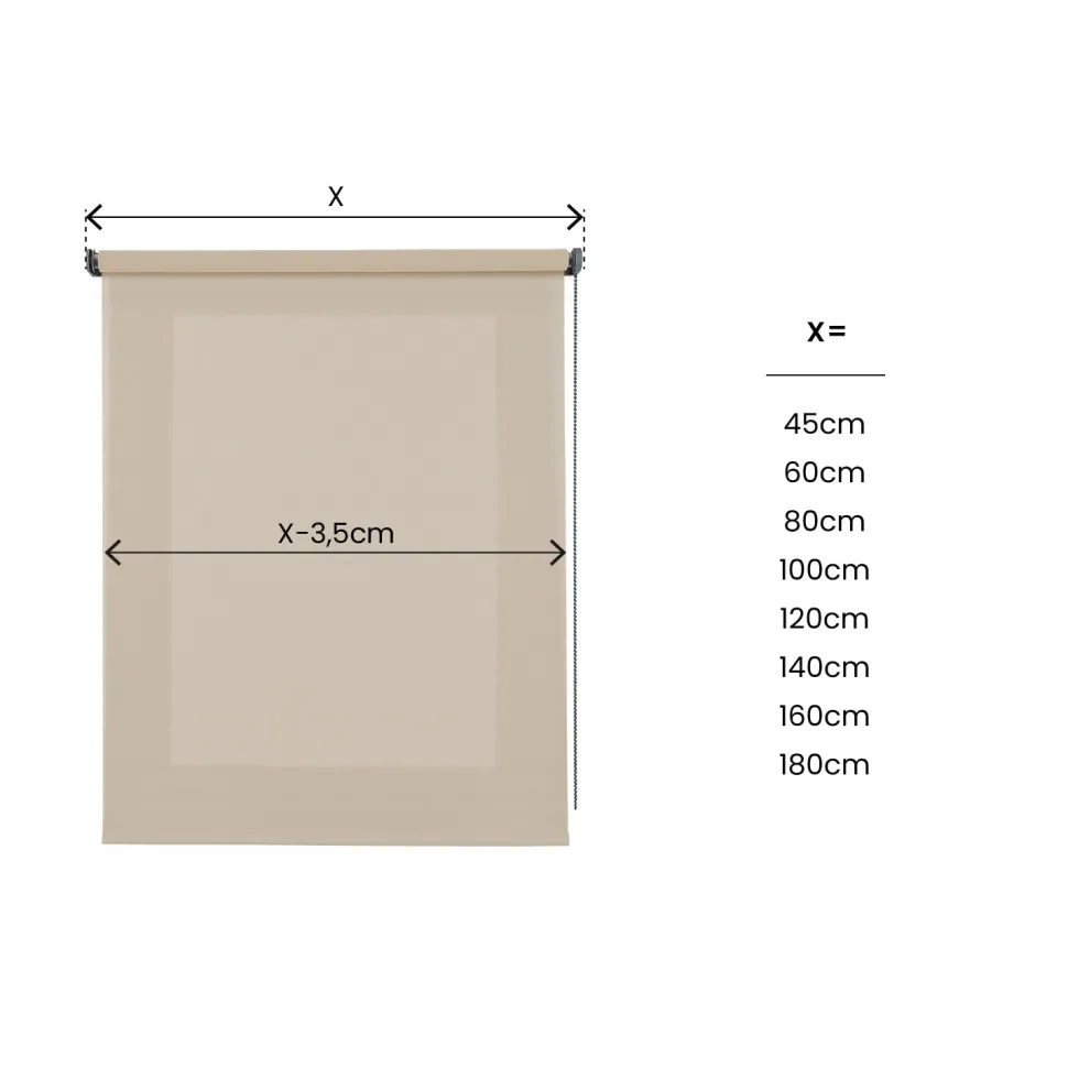 Estor motorizado Traslúcido decorativo Beige