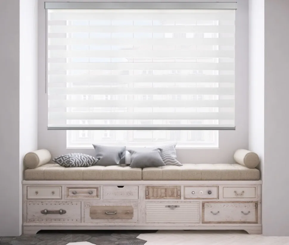Estor Noche & Día Premium Voile Blanco