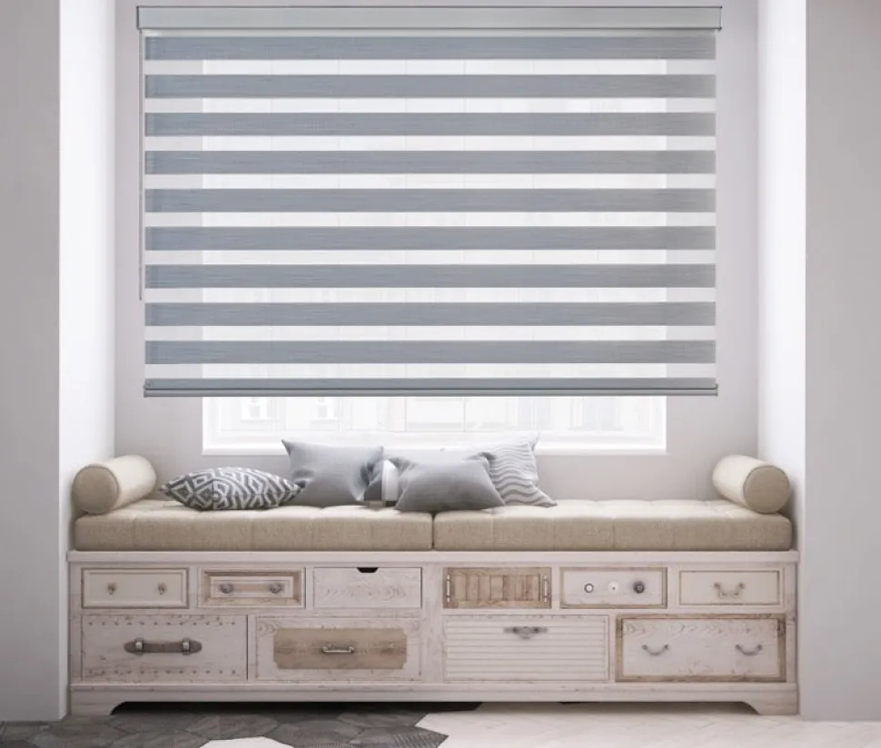 Estor Noche & Día Premium Voile Plata