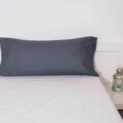 Funda almohada gris plomo 24 basic
